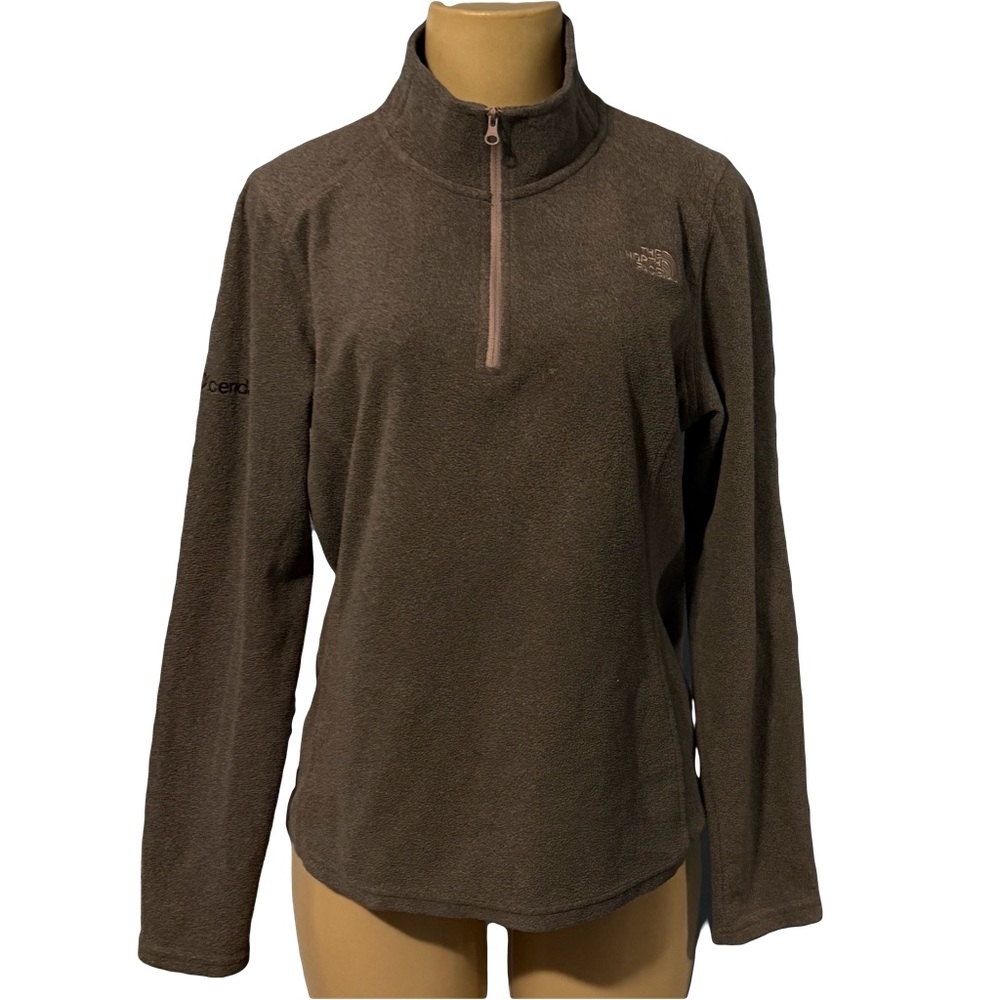 The North Face grey quarter zip fleece pullover sweatshirt sweater Fall Winter M